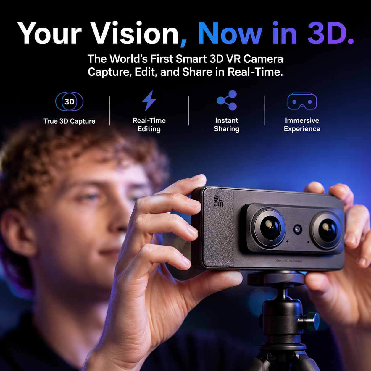 Amazon.com : SLAM XCAM Professional 3D VR Camera:8K 30FPS 3D 180